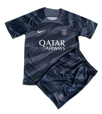 Paris Saint-Germain Bramkarskie Koszulka Wyjazdowych Dziecięca 2023-24 Krótki Rękaw (+ Krótkie spodenki)